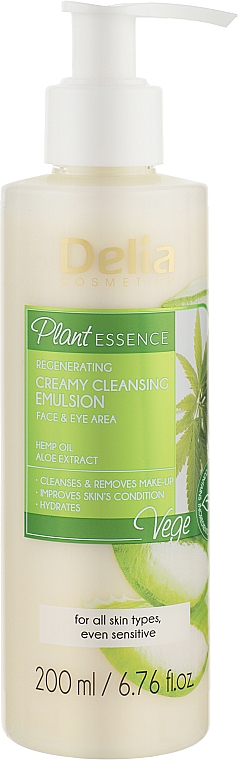 Emulsja do twarzy - Delia Plant Essence Creamy Cleansing Emulsion