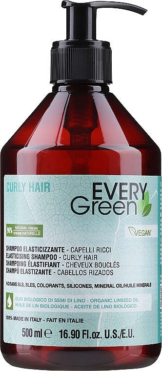 Szampon do kręconych włosów - EveryGreen Curly Elasticising Shampoo — Zdjęcie N1