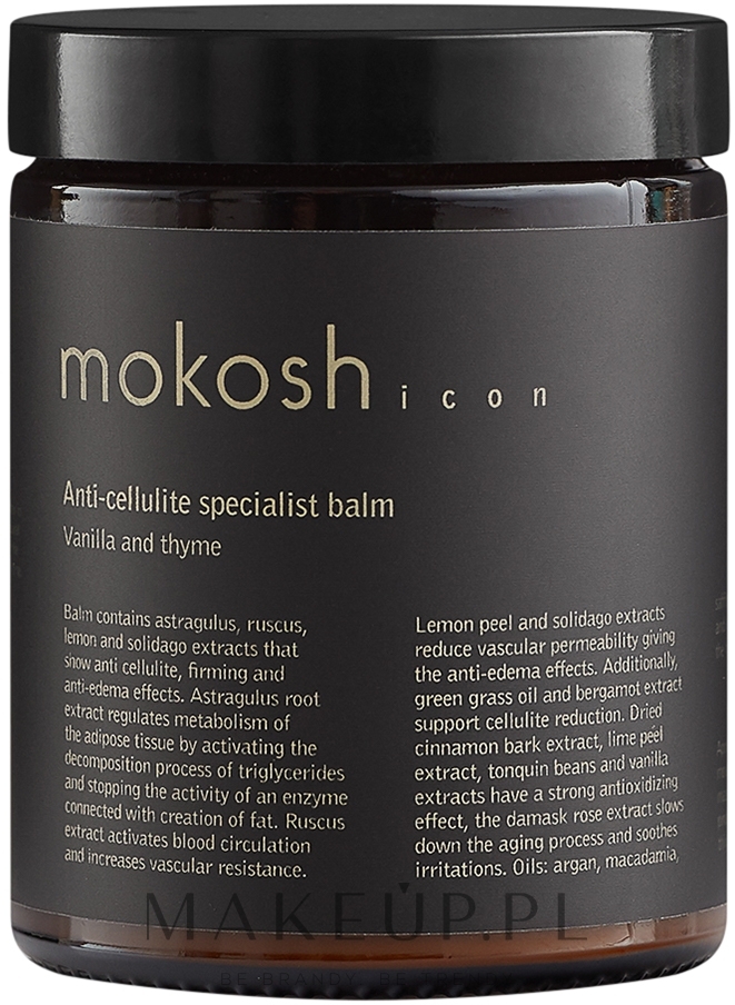 Specjalistyczny balsam antycellulitowy Wanilia z tymiankiem - Mokosh Cosmetics Icon — Zdjęcie 180 ml
