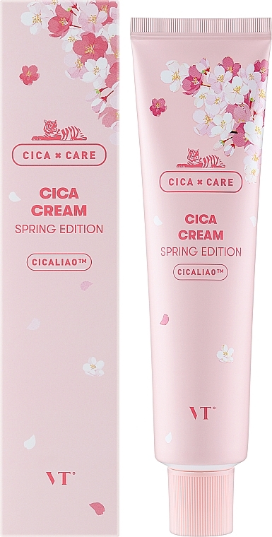 Kojący krem do twarzy z ekstraktem z wąkroty azjatyckiej - VT Cosmetics Cica Cream Spring Edition — Zdjęcie N2