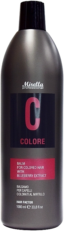 Balsam do włosów farbowanych z ekstraktem z jagód - Mirella Professional HAIR FACTOR Balm with Blueberry Extract — Zdjęcie N1