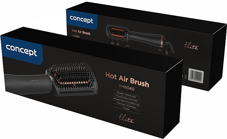 Szczotka do włosów na gorące powietrze - Concept Hot Air Brush Elite Ionic Infrared Boost — Zdjęcie N6