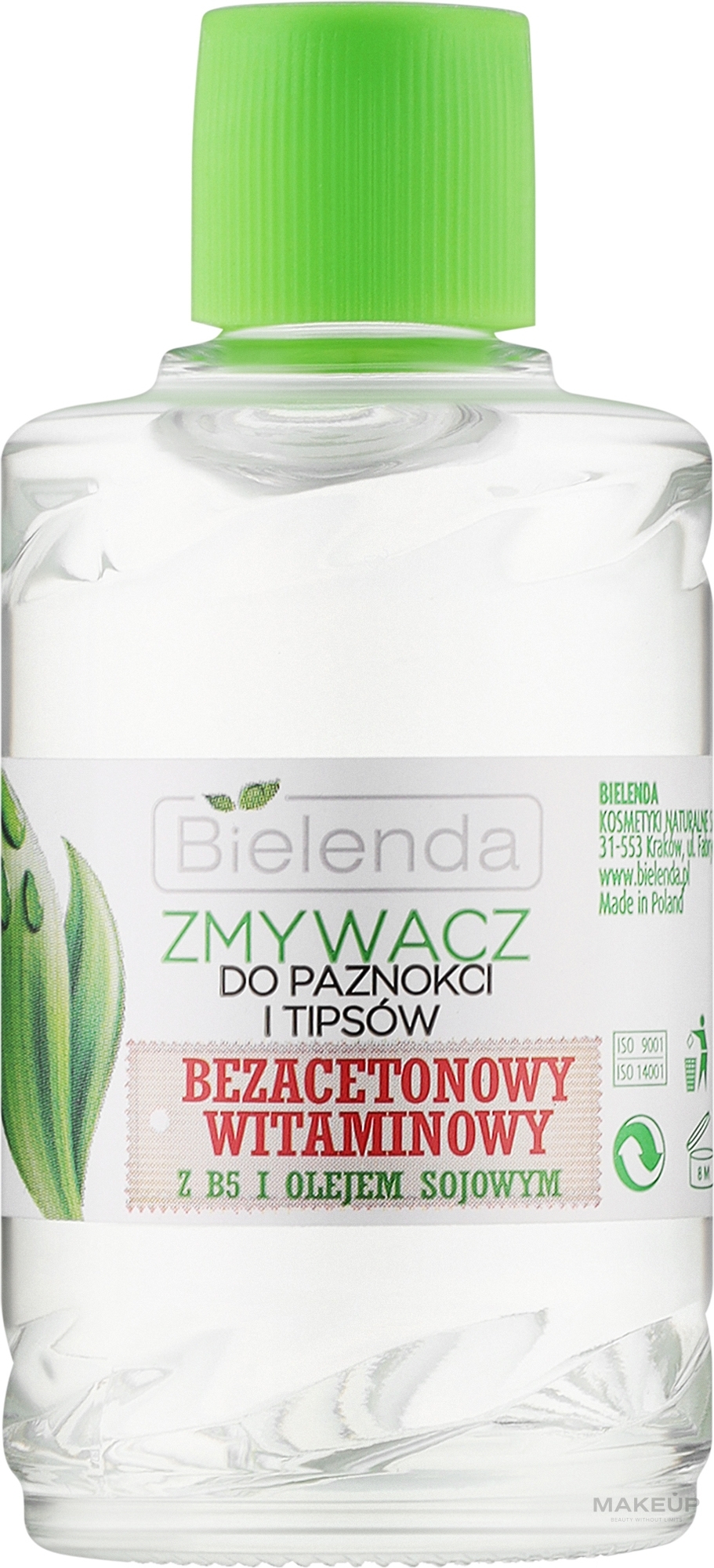 Bezacetonowy zmywacz do paznokci i tipsów - Bielenda Florina — Zdjęcie 50 ml