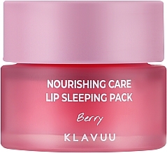 Maska na noc do ust o zapachu jagód - Klavuu Nourishing Care Lip Sleeping Pack Berry — Zdjęcie N1