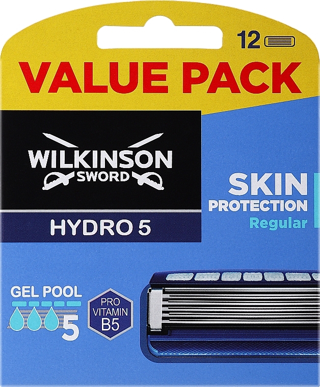 Zestaw wymiennych ostrzy Hydro 5, 12 szt. - Wilkinson Sword Hydro 5 Skin Protection Regular — Zdjęcie N1
