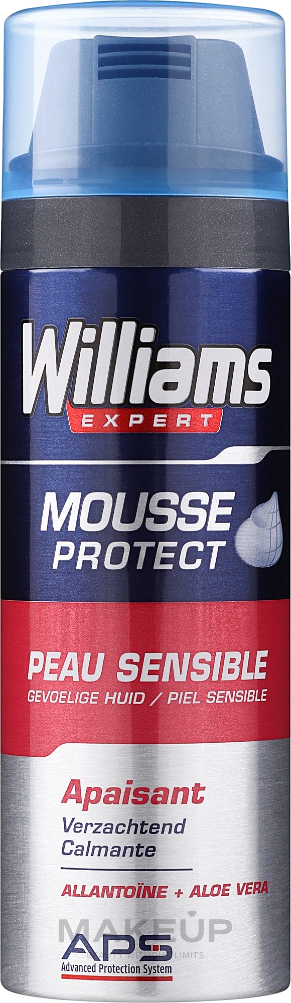 Pianka do golenia do skóry wrażliwej - Williams Expert Protect Shaving Foam For Sensitive Skin — Zdjęcie 200 ml
