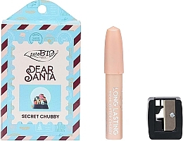 Zestaw - PuroBio Cosmetics Secret Chubby (highlighter/3.3g + pencil/sharpener/1pcs) — Zdjęcie N1