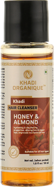 Naturalny ziołowy szampon ajurwedyjski Miód i Migdały - Khadi Organique Hair Cleanser Honey And Almond — Zdjęcie N1