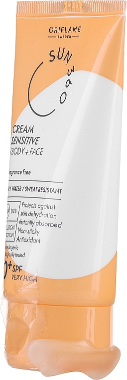 PRZECENA! Krem do opalania do skóry wrażliwej SPF 50 - Oriflame Sun 360 Cream Sensitive Body + Face * — Zdjęcie N3