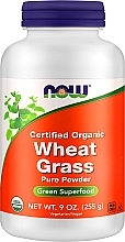 Trawa pszeniczna w proszku - Now Foods Certified Organic Wheat Grass Pure Powder — Zdjęcie N1