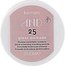 Nabłyszczająca pomada do modelowania włosów - Kemon And Gloss Pomade 25 — Zdjęcie N1