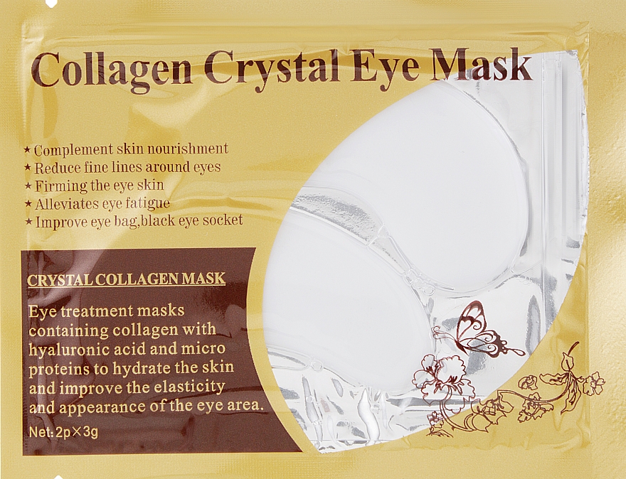 Przeciwstarzeniowe płatki hydrożelowe z kolagenem pod oczy - Veronni Collagen Crystal Eye Mask