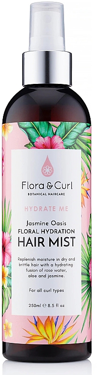 Nawilżający spray do włosów - Flora & Curl Hydrate Me Jasmine Oasis Hydrating Hair Mist — Zdjęcie N1