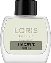 Dyfuzor zapachowy kokos - Loris Parfum Exclusive White Lily Reed Diffuser — Zdjęcie N3