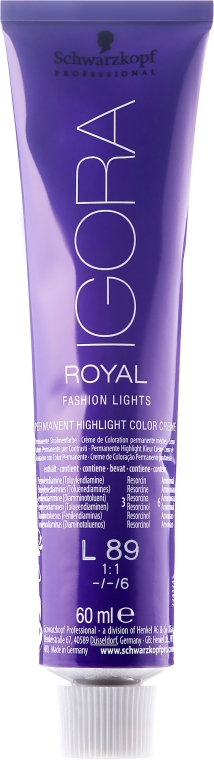 Trwały krem koloryzujący do włosów - Schwarzkopf Professional Igora Royal Fashion Lights — Zdjęcie N2