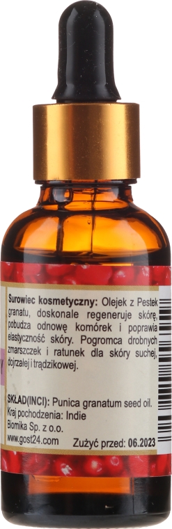 Naturalny olejek z pestek granatu - Biomika — Zdjęcie N2