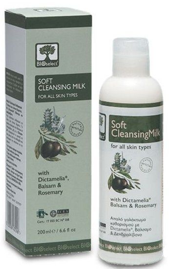 Delikatne mleczko oczyszczające do twarzy Dictamelia, balsam i rozmaryn - BIOselect Soft Cleansing Milk For All Skin Types — Zdjęcie N1