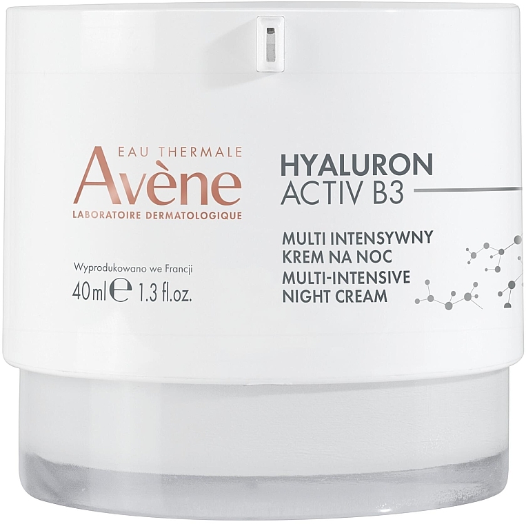 Multiintensywny krem do twarzy na noc - Avene Hyaluron Activ B3 Multi-Intensive Night Cream