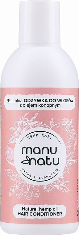 Naturalna odżywka do włosów z olejem konopnym - Manu Natu Natural Hemp Oil Hair Conditioner — Zdjęcie N1