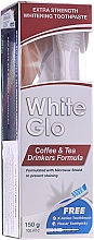 Kup Zestaw dla miłośników kawy i herbaty: wybielająca pasta do zębów + pomarańczowa szczoteczka - White Glo Coffee & Tea Drinkers Formula (t/paste 100 ml + t/brush)