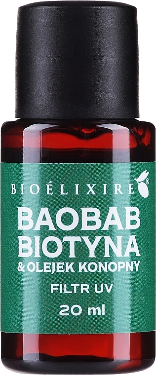 Serum do włosów z baobabem, biotyną i olejkiem konopnym - Bioelixire Hair Oil Serum — Zdjęcie N1