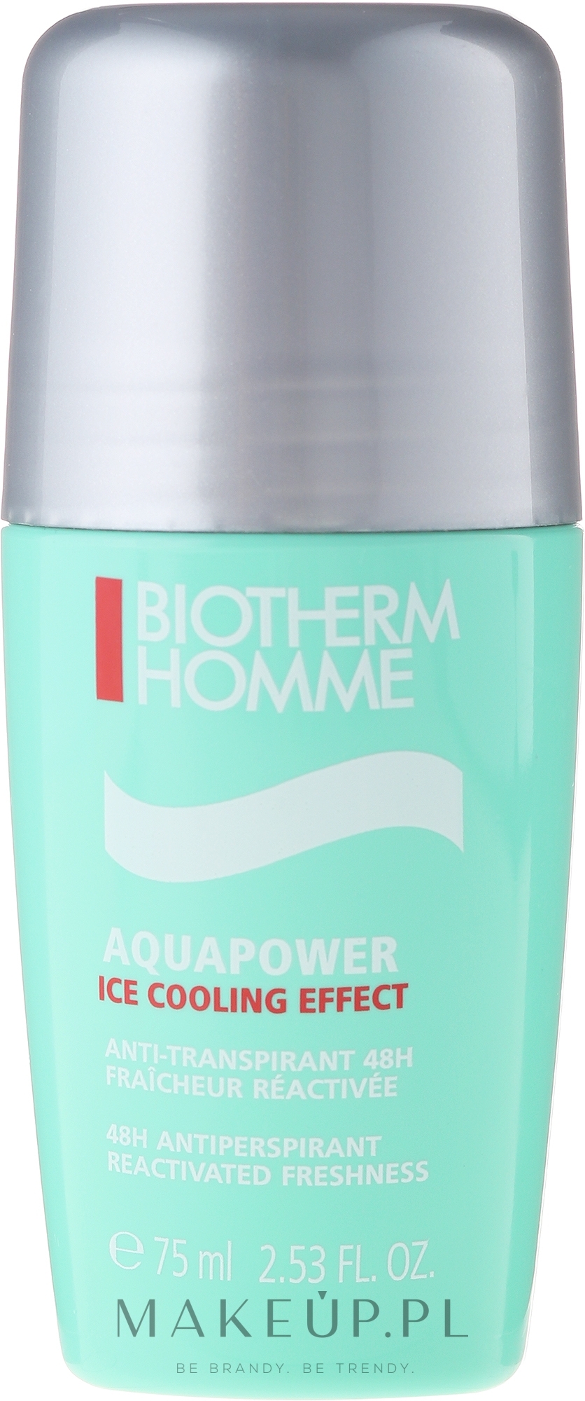 Antyperspirant w kulce dla mężczyzn - Biotherm Homme Aquapower Ice Cooling Effect 48H Antiperspirant Deo — Zdjęcie 75 ml