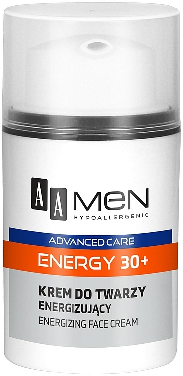 Energizujący krem do twarzy dla mężczyzn 30+ - AA Men Advanced Care Energy Face Cream Energizing — Zdjęcie N2