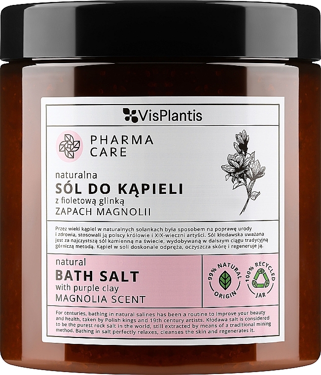 Sól do kąpieli z białą glinką Magnolia - Vis Plantis Pharma Care Bath Salt Magnolia — Zdjęcie N1