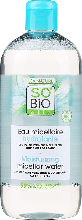 Nawilżająca woda micelarna z bioaloesem do demakijażu - So'Bio Etic Aloe Vera Hydrating Micellar Water