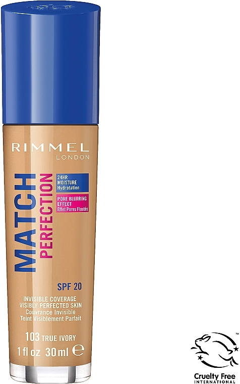 Nawilżający podkład do twarzy - Rimmel Match Perfection SPF 20 — Zdjęcie N2