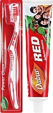 Zestaw z czerwoną szczotką - Dabur Red (toothbrush/1pc + toothpaste/200g) — Zdjęcie N2