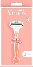 Maszynka do golenia różowa + 1 wymienny wkład - Gillette Venus Smooth Sensitive — Zdjęcie N3