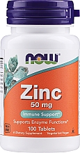 Tabletki wegetariańskie z glukonianem cynku 50 mg - Now Foods Zinc 50mg — Zdjęcie N1