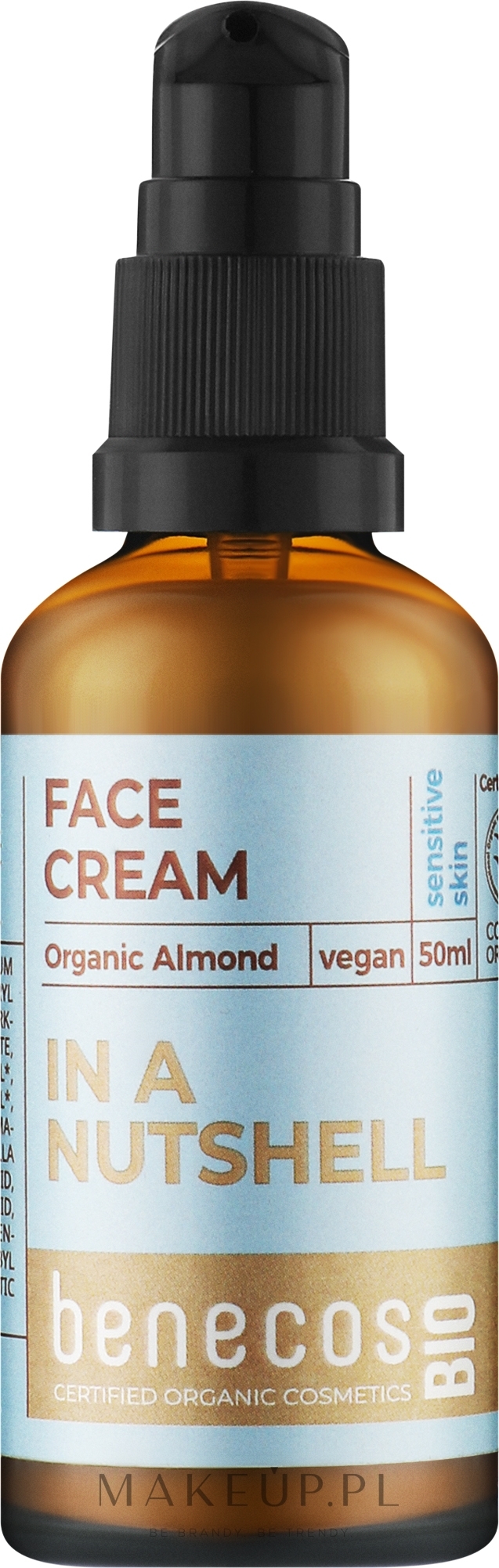 Krem do twarzy z olejkiem migdałowym - Benecos Bio Organic Almond Face Cream — Zdjęcie 50 ml