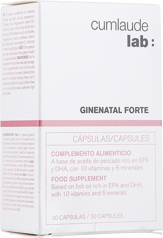 PRZECENA! Suplement diety - Cumlaude Lab Ginenatal Forte Food Supplement Capsules * — Zdjęcie N2
