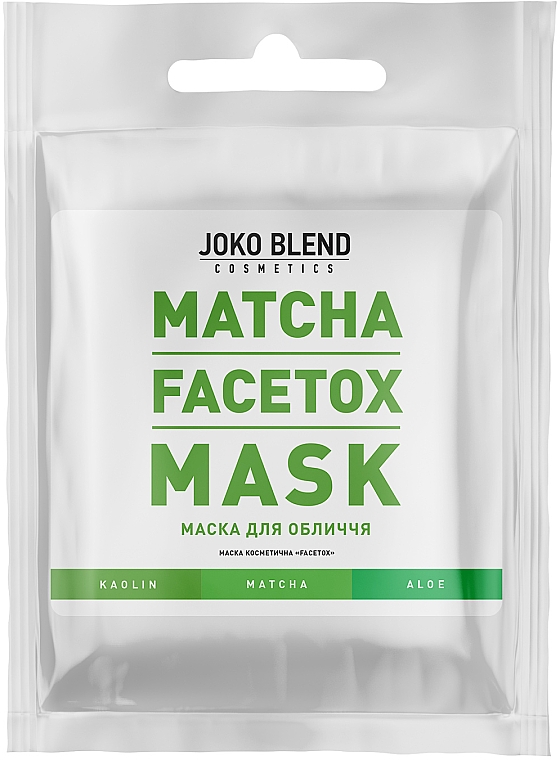 Maseczka do twarzy z wyciągiem z zielonej herbaty - Joko Blend Matcha Facetox Mask — Zdjęcie N1