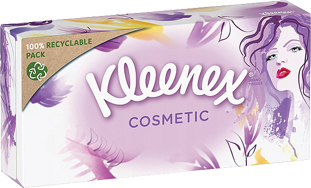 Chusteczki w pudełku Cosmetic, 80 szt., wzór 1 - Kleenex — Zdjęcie N1