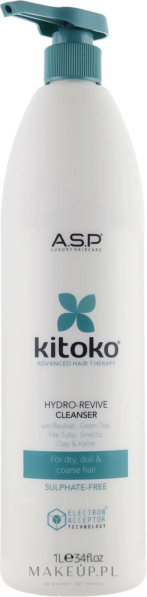 Nawilżający szampon do włosów - Affinage Salon Professional Kitoko Hydro Revive Cleanser — Zdjęcie 1000 ml