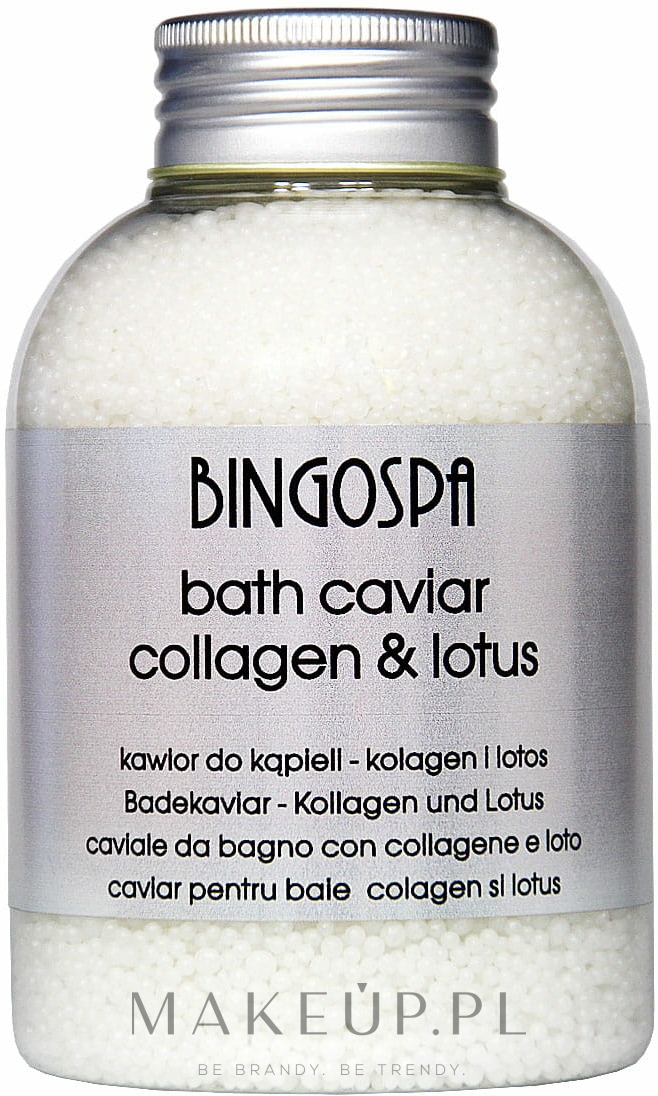 Kawior do kąpieli Lotos i kolagen - BingoSpa Yoga Bath Caviar Lotus And Collagen — Zdjęcie 380 g