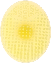 Kup Silikonowa szczoteczka do mycia twarzy, 344, jasno-żółta - Deni Carte