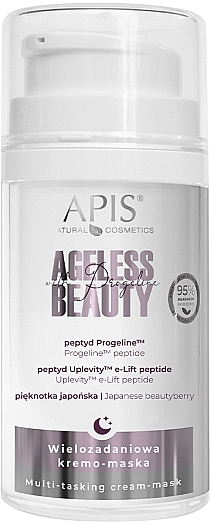Wielozadaniowa maseczka kremowa na noc - APIS Professional Ageless Beauty With Progeline Multi-Tasking Cream-Mask For Night — Zdjęcie N1
