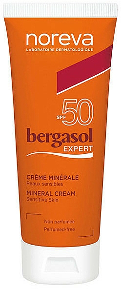 Przeciwsłoneczny mineralny krem do skóry wrażliwej SPF 50 - Noreva Laboratoires Bergasol Expert Mineral Cream — Zdjęcie N1