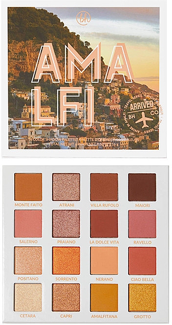 Paleta cieni do powiek - BH Cosmetics Amore In Amalfi Eyeshadow Palette  — Zdjęcie N1