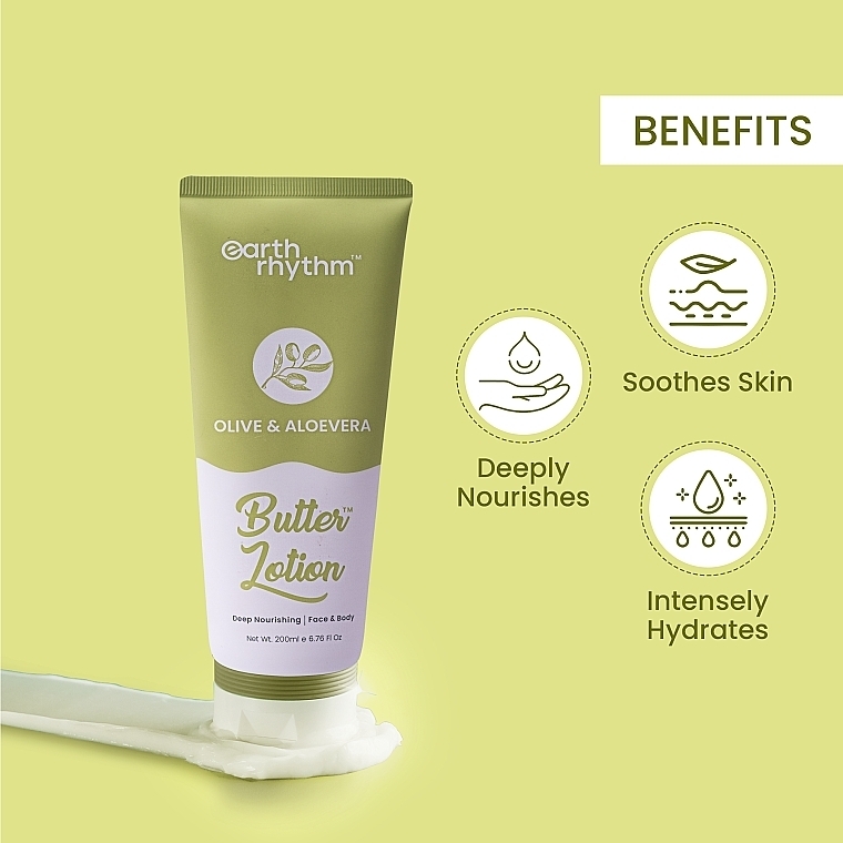 Fluid-balsam do ciała - Earth Rhythm Olive & Aloe Vera Butter Lotion — Zdjęcie N3