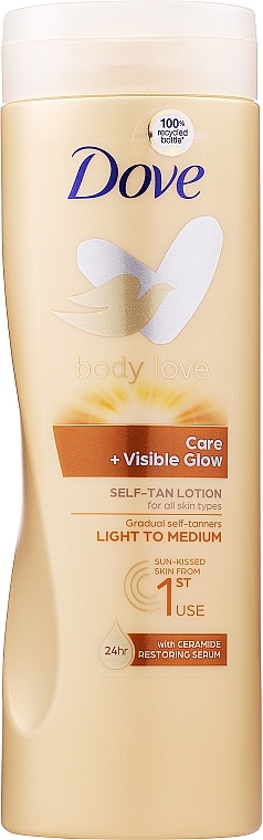 Samoopalający balsam do ciała - Dove Visible Glow Gradual Self-Tan Lotion Fair-Medium Skin — Zdjęcie N1