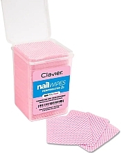Waciki bezpyłowe do paznokci, różowe perforowane - Clavier Nail Wipes — Zdjęcie N1