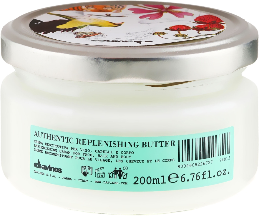 Nawilżające naturalne masło do twarzy, ciała i włosów - Davines Authentic Replenising Butter — Zdjęcie N2