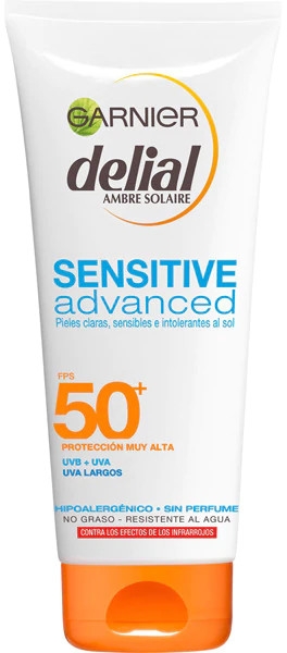 Uniwersalny balsam do opalania twarzy i ciała SPF 50 - Garnier Delial Ambre Solaire Sensitive Advanced — Zdjęcie N1