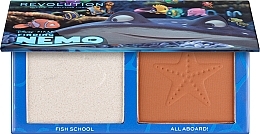 Kup Paletka do konturowania twarzy - Makeup Revolution Disney & Pixar’s Finding Nemo Wake Up Bronzer And Highlighter Palette