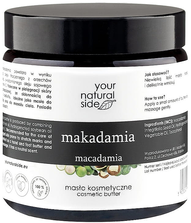 PRZECENA! Masło Macadamia - Your Natural Side Macadamia Cosmetic Butter * — Zdjęcie N1